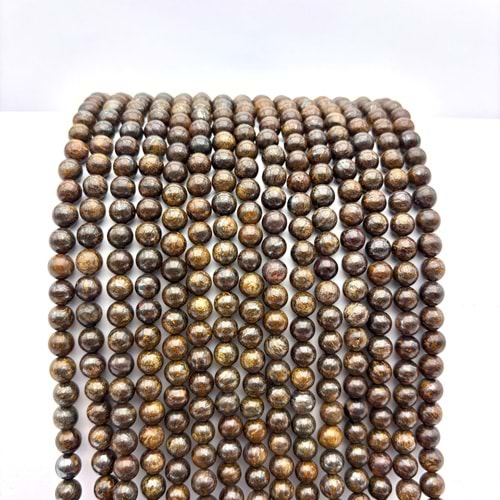 Doğal Taş Bronzit 6 mm 1 Dizi