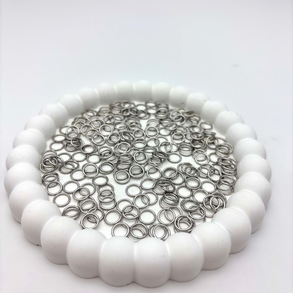 Çelik Aparatlar Halka Gümüş 10 Adet