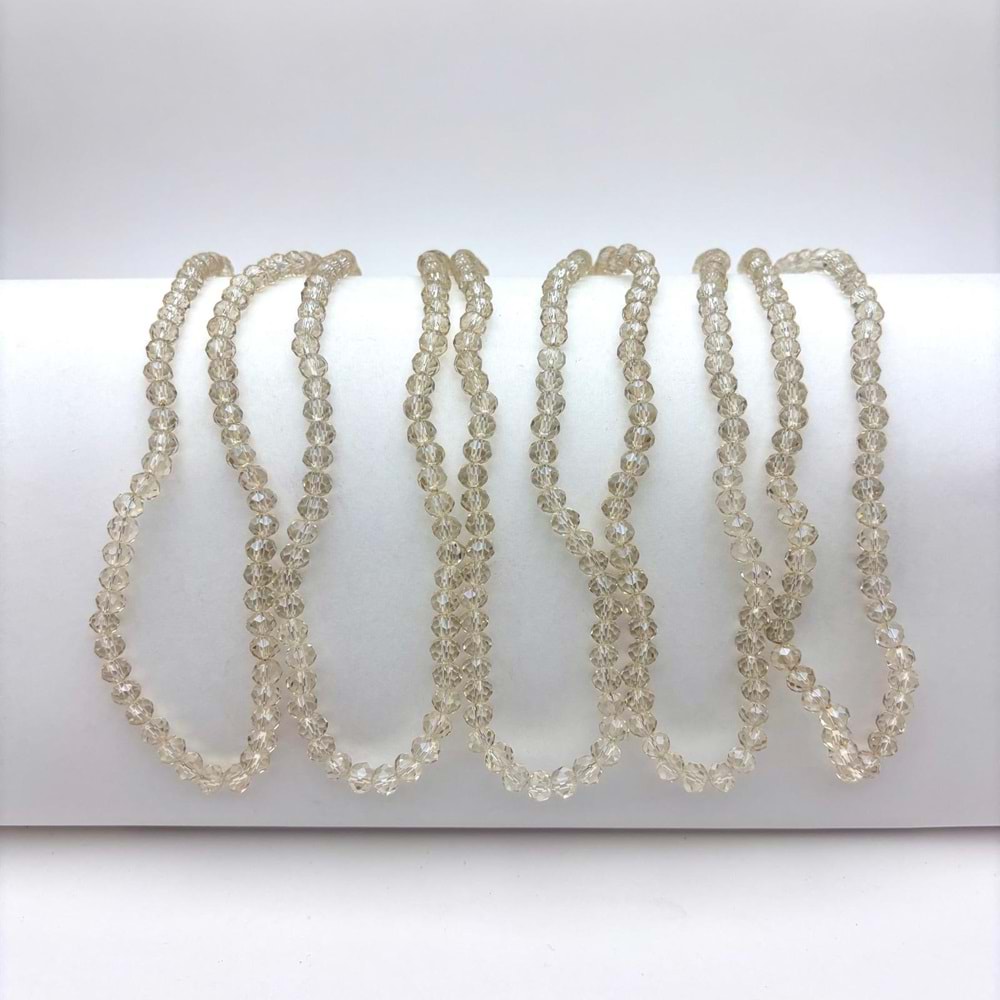 6 mm Kristal Boncuk 1 Dizi