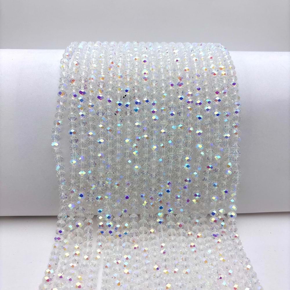 6 mm Kristal Boncuk 1 Dizi