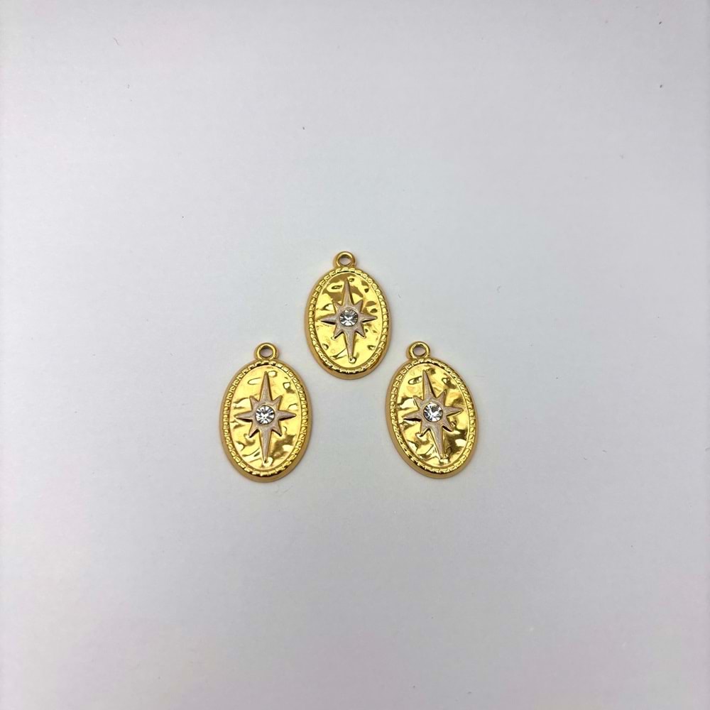 Çelik Kolye Ucu 1 Adet