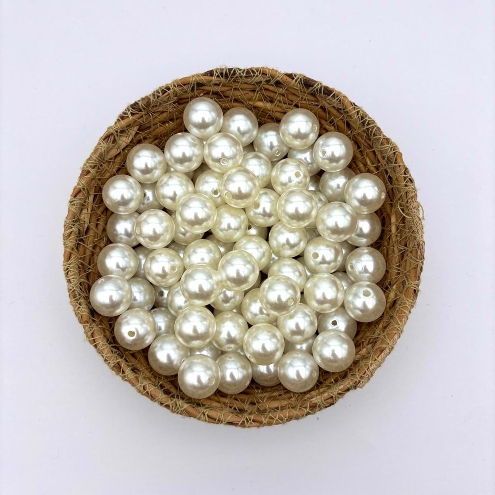 16 mm Plastik İnci Krem 100 Gr