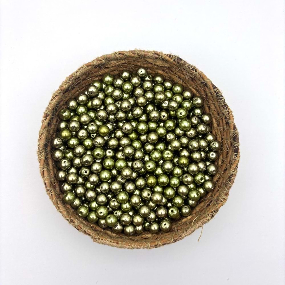 8 mm Cam İnci Yeşil 100 Gr