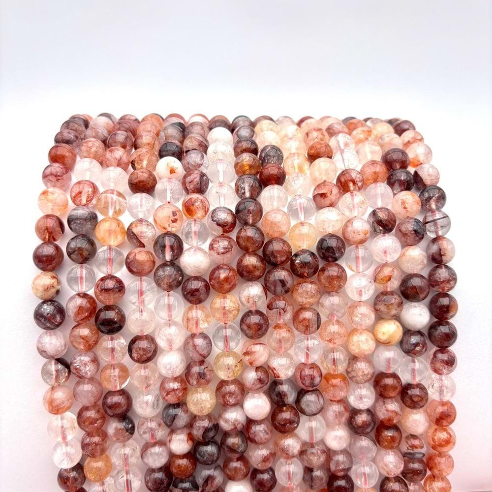 Doğal Taş Hematoid 8 mm 1 Dizi