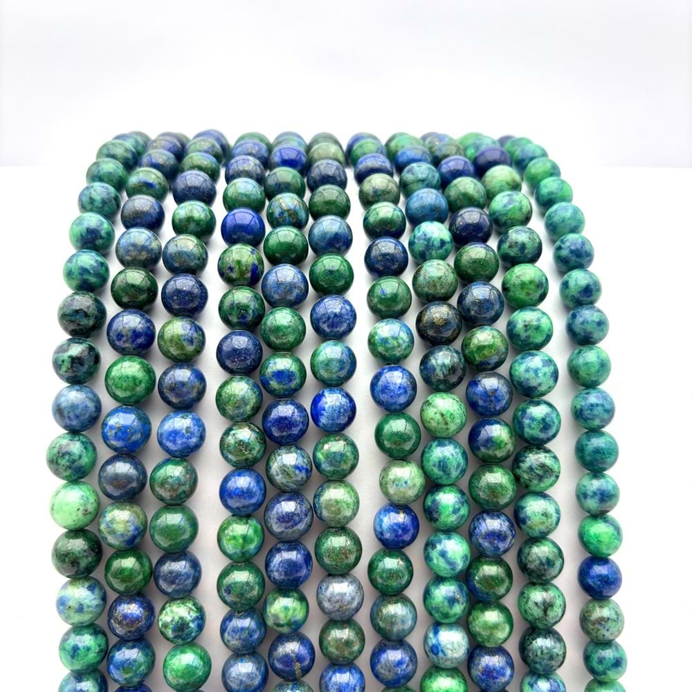 Doğal Taş Azurit 8 mm 1 Dizi