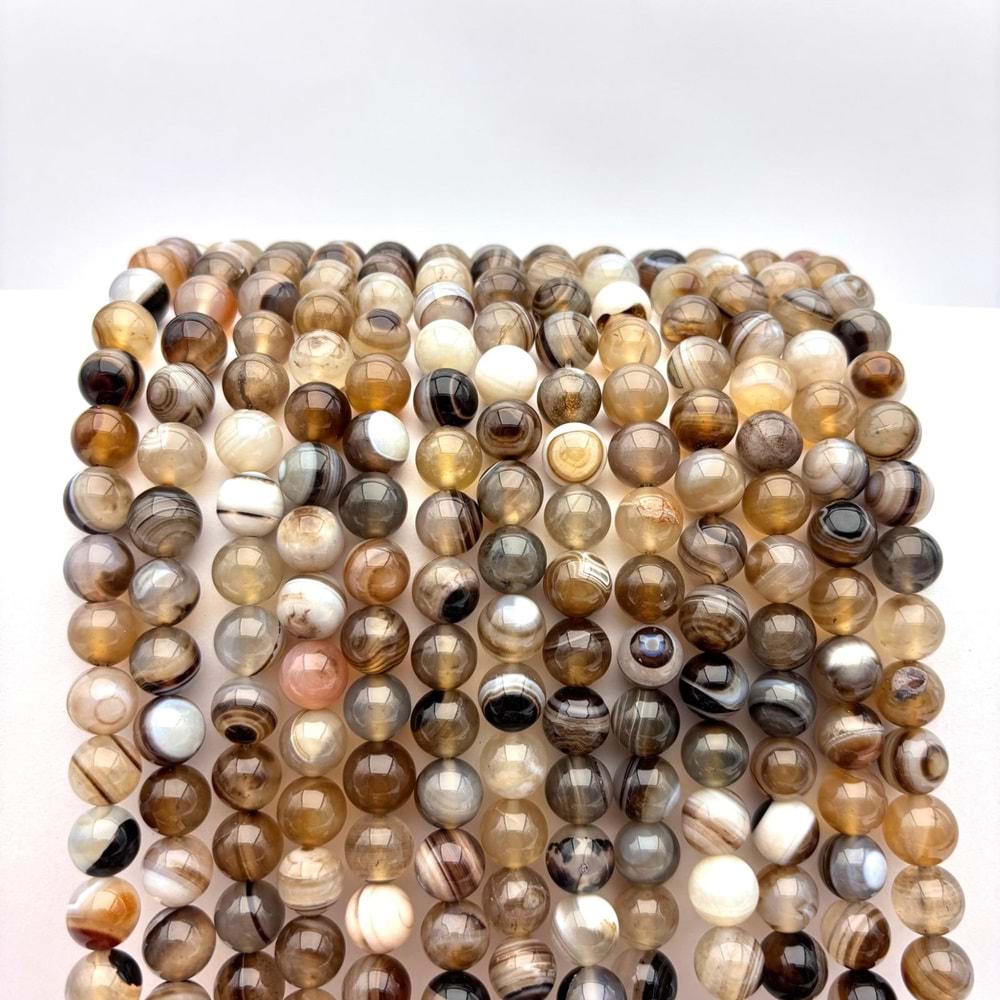 Doğal Taş Akik 10 mm 1 Dizi