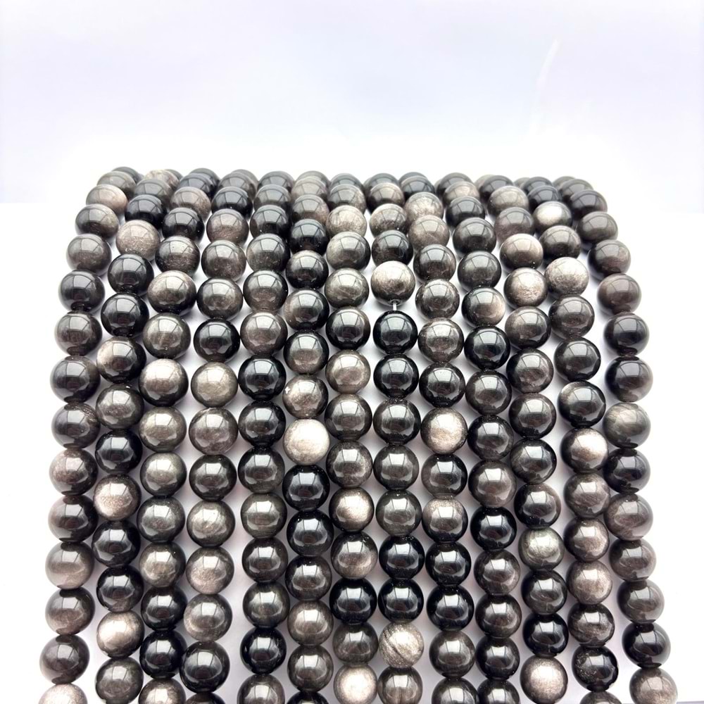 Doğal Taş Obsidyen 10 mm 1 Dizi