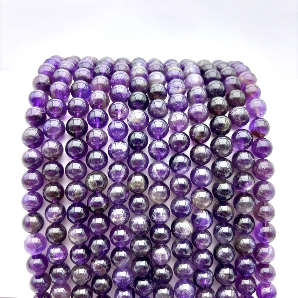 Doğal Taş Ametist 10 mm 1 Dizi