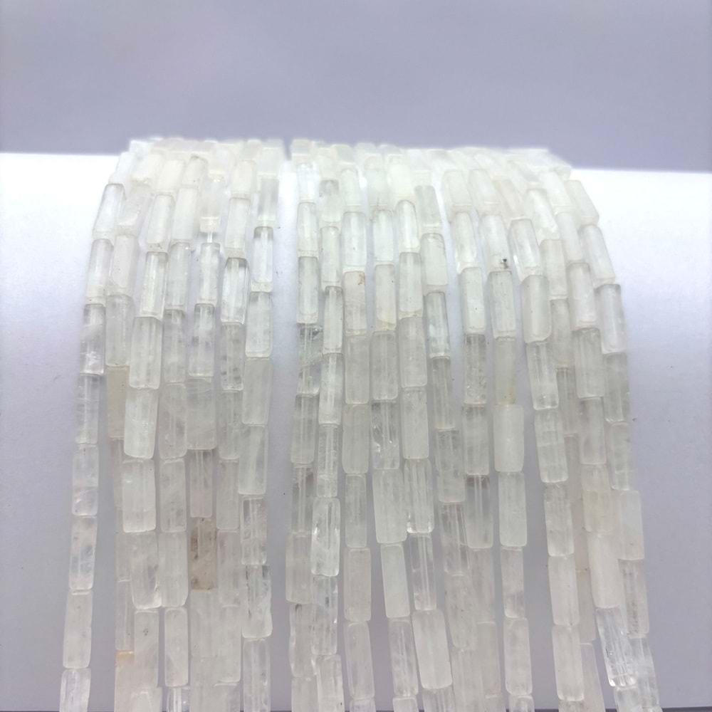 Doğal Taş Boru Kesim Kristal Kuvars 1 Dizi