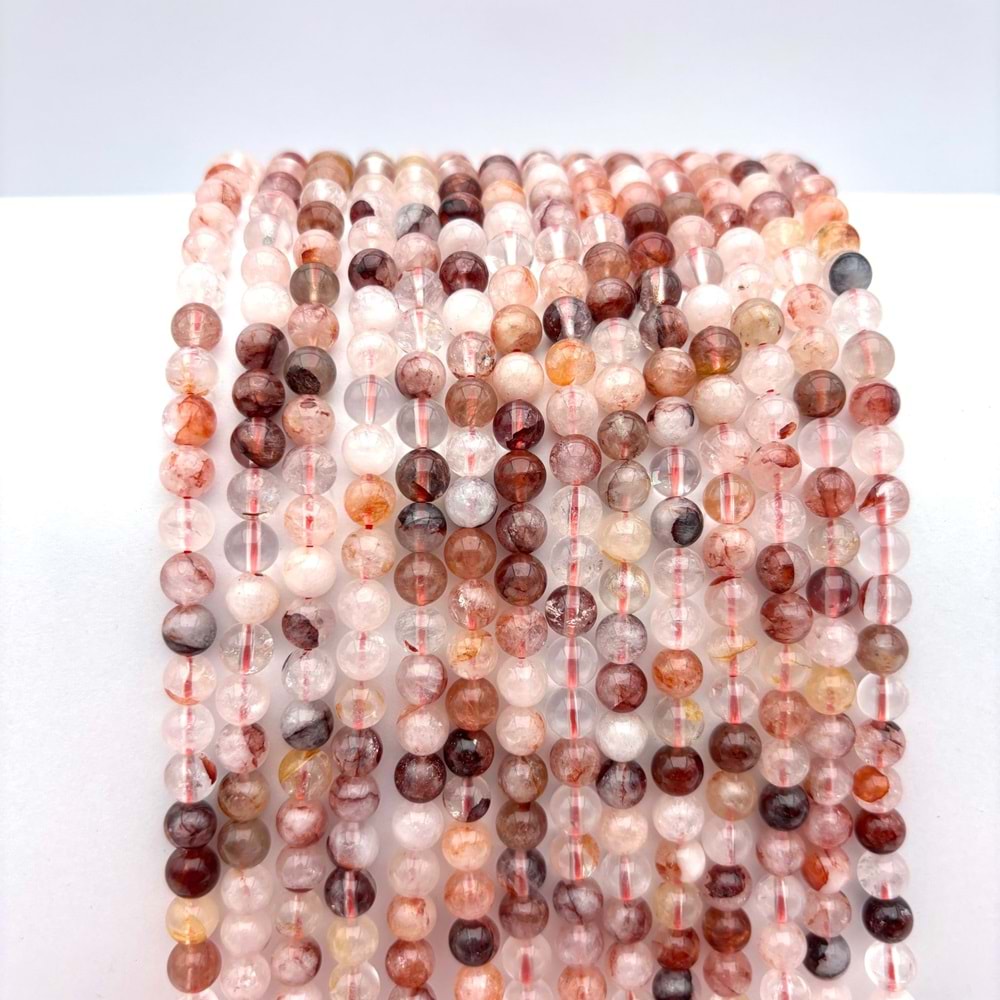 Doğal Taş Hematoid 6 mm 1 Dizi