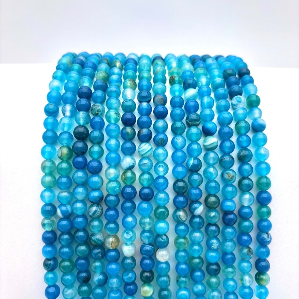 Doğal Taş Akik 6 mm 1 Dizi