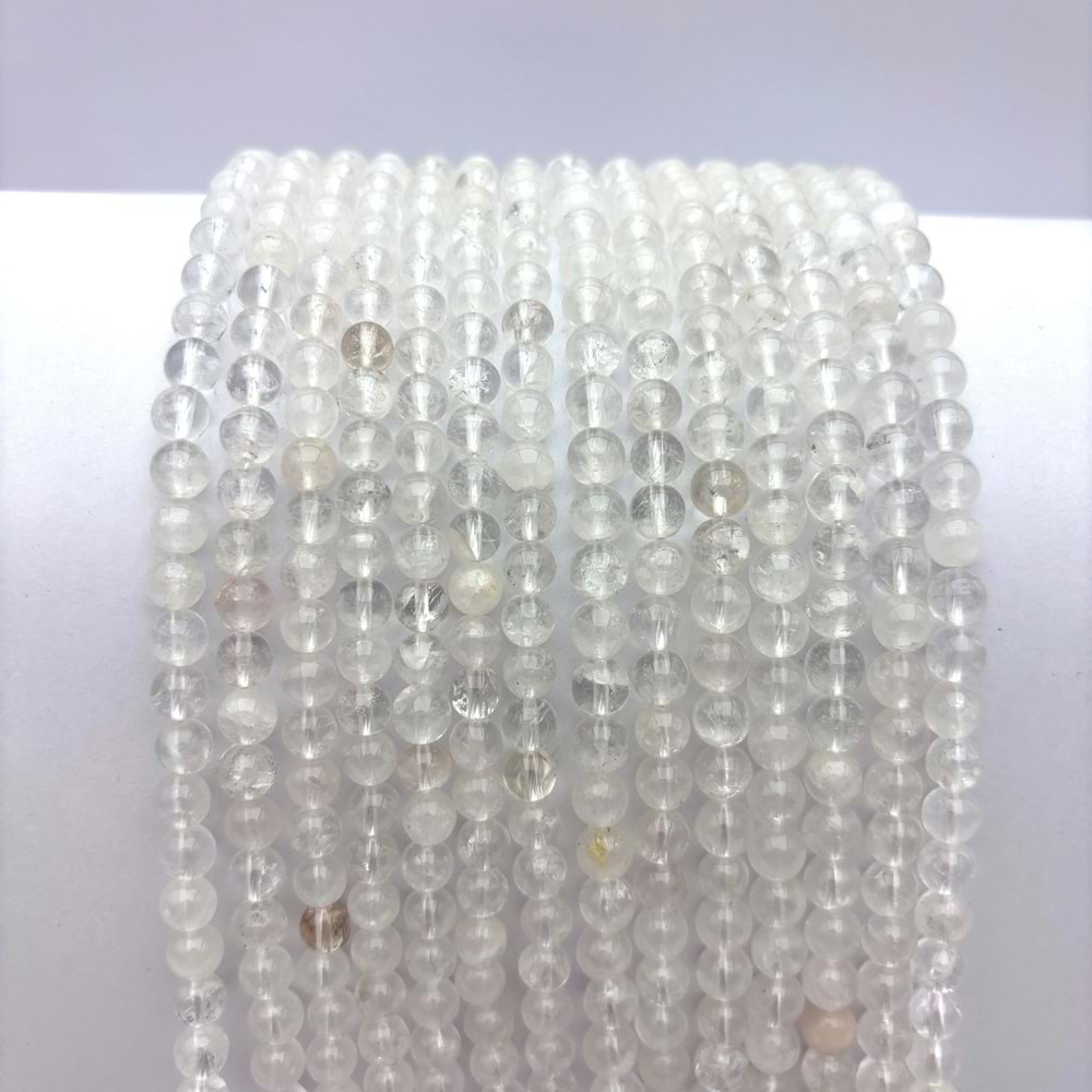 Doğal Taş Kristal Kuvars 6 mm 1 Dizi