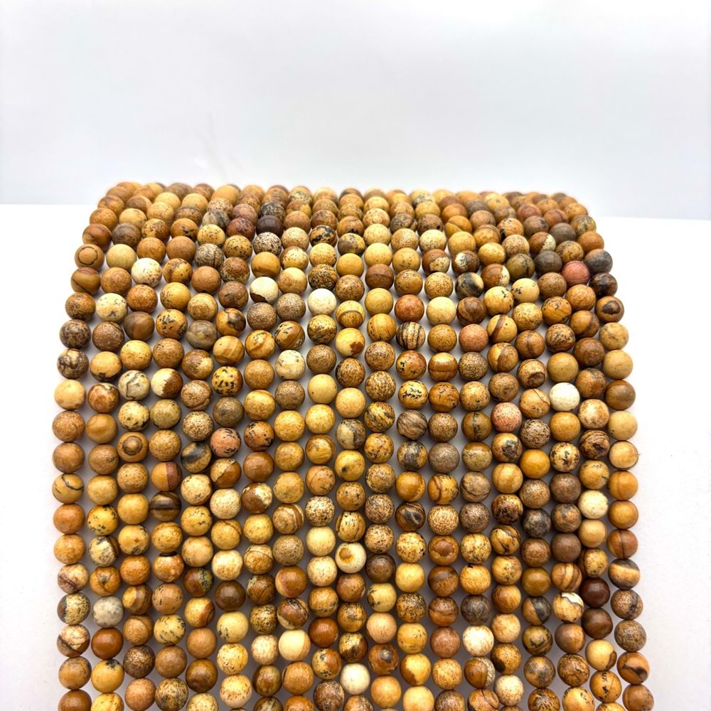 Doğal Taş Odun Jasper 6 mm 1 Dizi