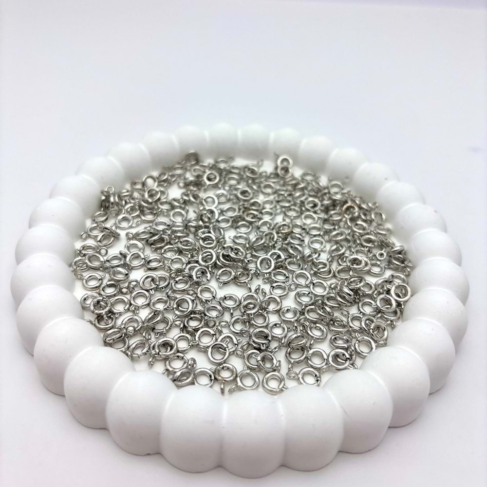 Çelik Aparatlar Kilit Halka Gümüş 5 Adet