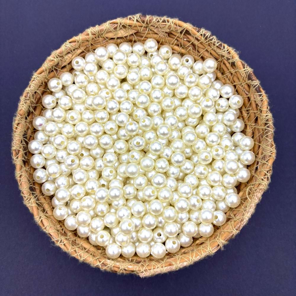8 mm Plastik İnci Krem 500 Gr